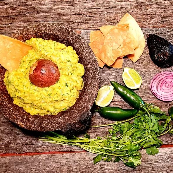 Guacamole in a bowl.